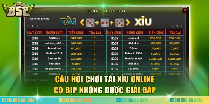 Câu hỏi chơi tài xỉu online có bịp không được giải đáp