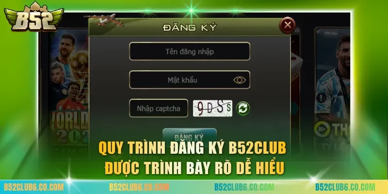 Quy trình đăng ký B52club được trình bày rõ dễ hiểu